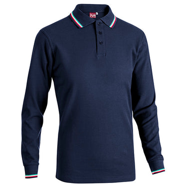 Polo SOTTOZERO BECKER SPORT da uomo manica lunga tricolore